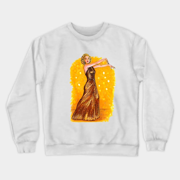 GOLD GOWN Crewneck Sweatshirt by Svetlana Pelin